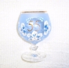 Jedná ručně malovaná  sklenička. JUBILEA - 55 . 
Barevné provedení: Modrá. 